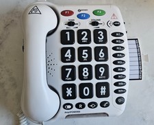 Geemarc Amplipower 50 Amplified Corded white Telephone with Big Button