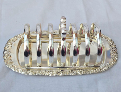 Vintage silver plated slot - 6,
