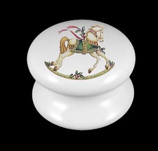 Porcelain Victorian Cupboard Ceramic Door Knobs Childrens Rocking Horse Design 