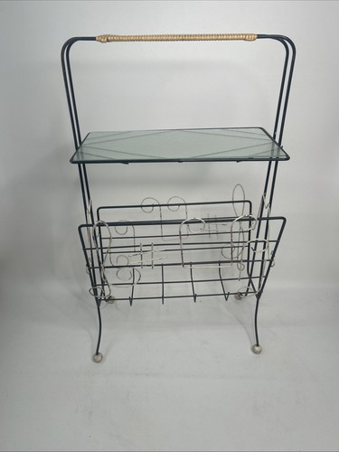 Vintage retro magazine rack - retro,