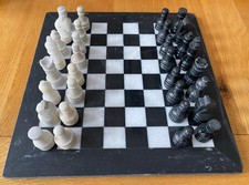 Chess Set 12" Cinder White &