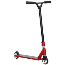 HOMCOM Stunt Scooter Entry Level Tricks Scooter for 14+ Beginners, Red