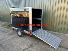 Used 2025 Tickners ECO745 7 x 4 x 5ft Box Van Trailer & Ramp & Roof Bars 750kg✅