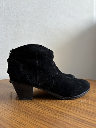 Mango black suede leather - suede,