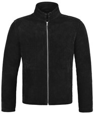Men's Leather Jacket Black Suede Biker Motorcycle Fashion Style 5917