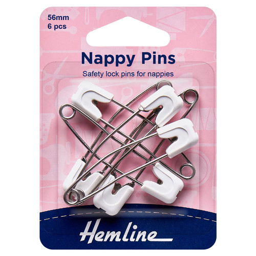 Hemline nappy pins 56mm - hemline,