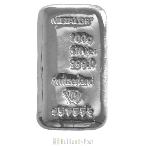 Metalor 100 gram silver bar - silver,