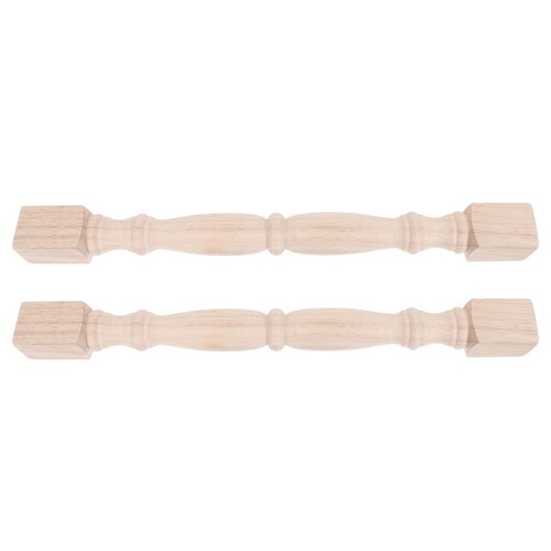 2pcs square wood spindles - square,