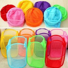 Laundry Bag Pop Up Washing Foldable Laundry Basket Bag Mesh Hamper Storage UK