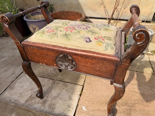 Edwardian antique upholstered - antique,