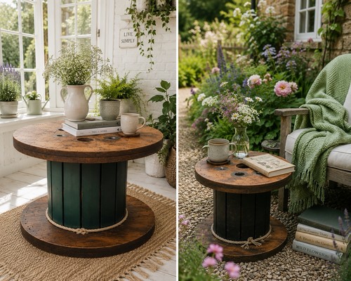 Industrial chic wooden cable - chic,
