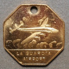 New York NY: La Guardia Airport (Lockheed Constellation)   I Bring Good Luck (L