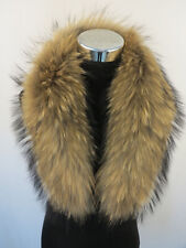 100% real raccoon fur collar / wrap / scarf jacket collar unisex hood collar  