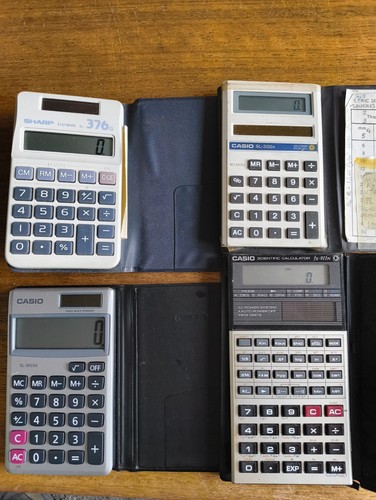 Vintage calculator from - 4x, calculator's