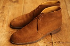 Crockett & Jones Chertsey Tan Brown Suede Chukka Boots Shoes Men's UK 8 E US 9