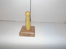 Palm gavel in box wood 3 3/4" tall approx with mahogany block hand made 