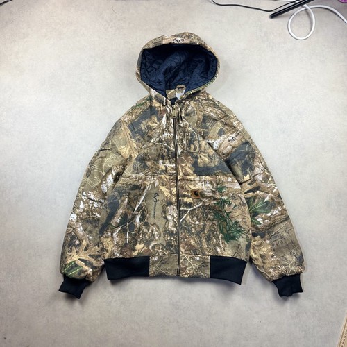 Hooded camo work jacket - jacket, medium