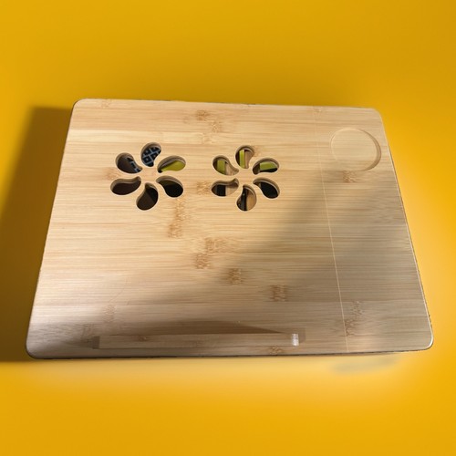 Adjustable bamboo laptop stand - adjustable,