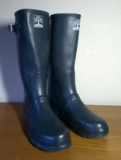 Woodland Wide Fit Wellington Boots Men's Navy Wellies Size 10