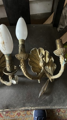 Pair vintage gilt - pair, wall