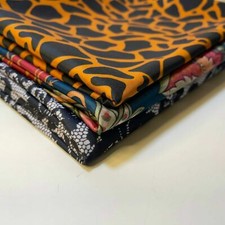 Silky Satin Floral Vintage Dress Craft Fabric Material 58" Meter