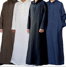 Islam Men Thobe Robe Thoub Jubba Dishdasha Muslim Arab Abaya Kaftan Dress
