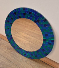 50cm Round Blue & Green Mosaic