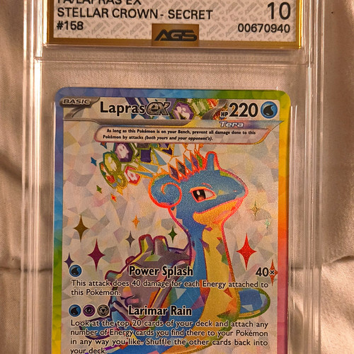 Gem mint lapras 158 142 - lapras, ex