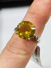 Gemporia silver and yellow fluorite ring UK size M new with tag