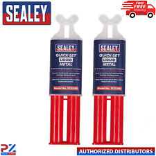 2X Sealey SCS380 Quick Set Liquid Metal Chemical Epoxy Metal Repair dual Syringe