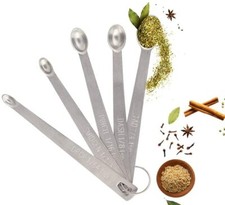 5Pcs/Set Mini Stainless Steel Measuring Spoons Seasoning Baking Tools Gadgets