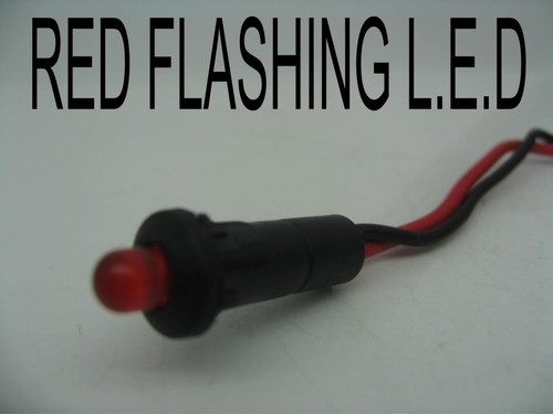 Red led round car alarm - led,