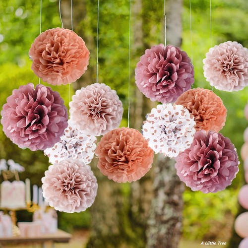 12pcs tissue paper pom poms - 12pcs,