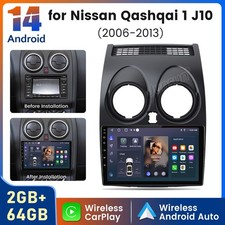 DAB+ For Nissan Qashqai J10 2006-2013 Android 14 Car Stereo Radio GPS Sat Nav BT