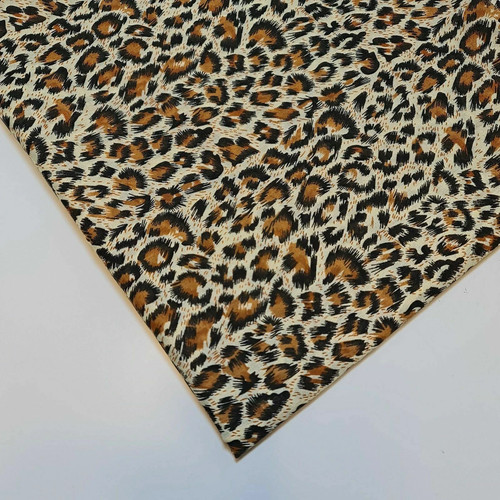 Polycotton fabric animal print - fabric,