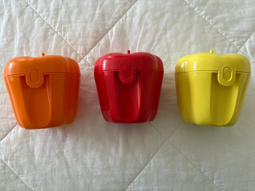 Vintage tupperware red yellow - tupperware, red,