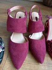 Dorothy Perkins Red Burgundy Pointed Shoes Size 4
