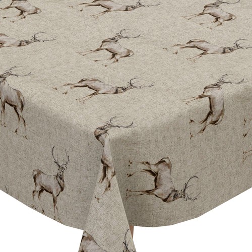 Glencoe stag cotton pvc fabric - stag,