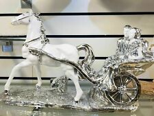 Horse Carriage White & Silver