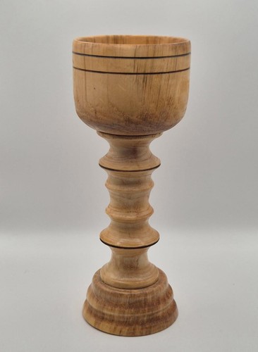 Handcrafted wooden goblet with - goblet,
