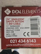 Dual 24"/11" Copper Immersion Heater  & Thermostat +1m Cord