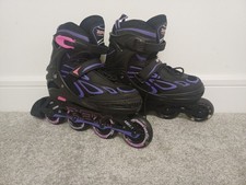 ZPM SPORTS INLINE ROLLER SKATES ABEC-7 SIZE UK 3-6 LARGE. IN-LINE DISCO WHEELS