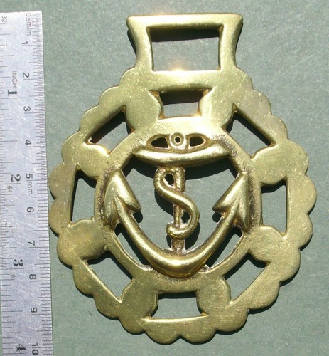 Horse brass fouled anchor - brass,,