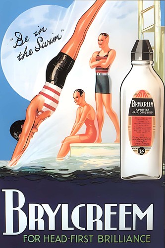 Brylcreem vintage poster - brylcreem, ad