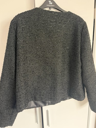Black boucle ladies jacket - boucle,