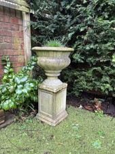 Garden Stone Urn and Plinth