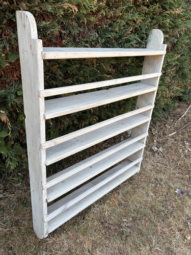 Vintage wooden shelving unit - vintage,