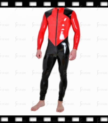 Latex catsuit for men - latex,