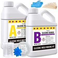 Silicone Mold Making Kit - 40oz Elastic Liquid Silicone Rubber for Making Sil...