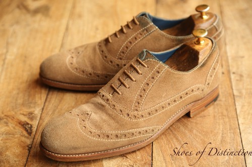 Barker brown suede oxford - brown,